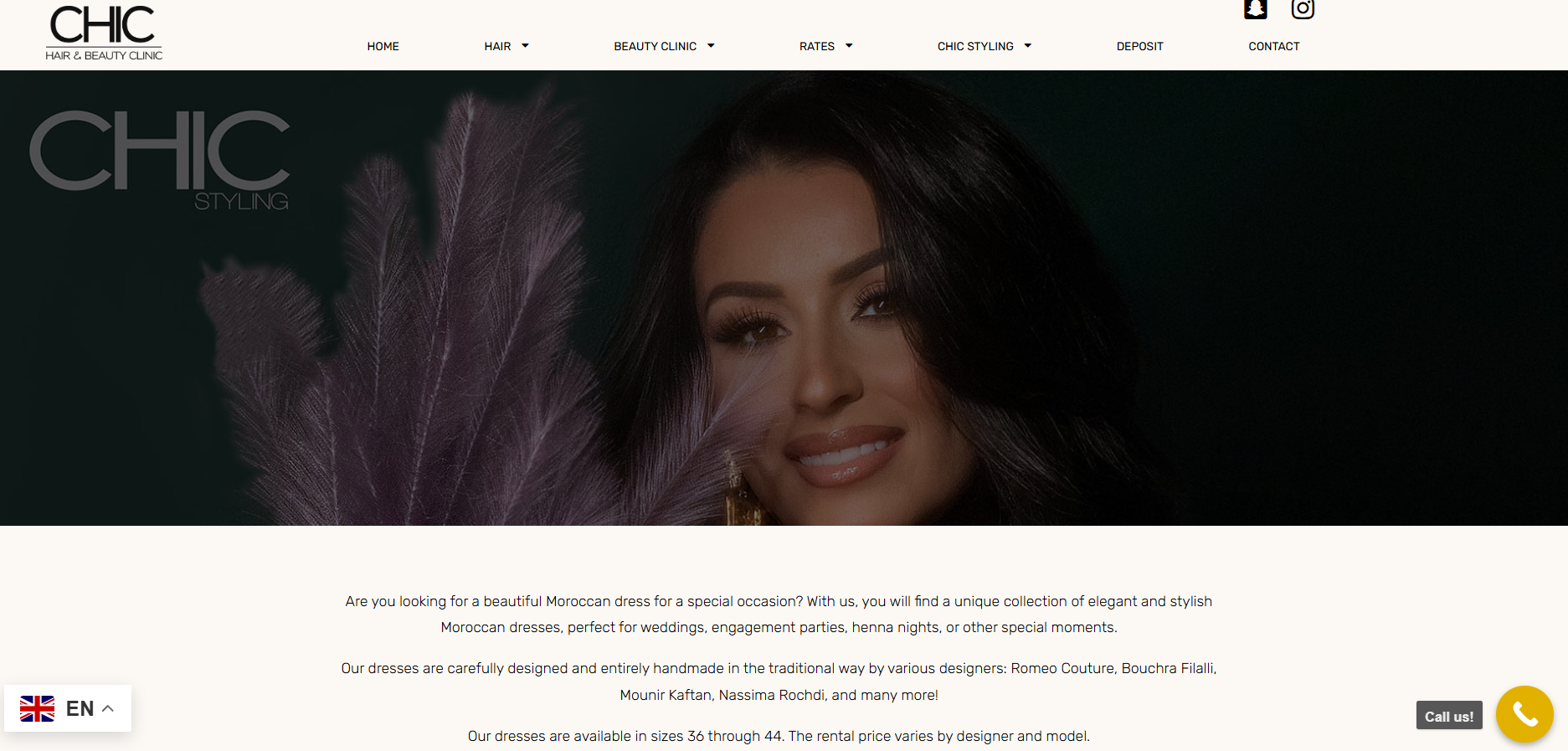 UX UI design for beauty salon homepage featuring branding, visuals, and introduction of services