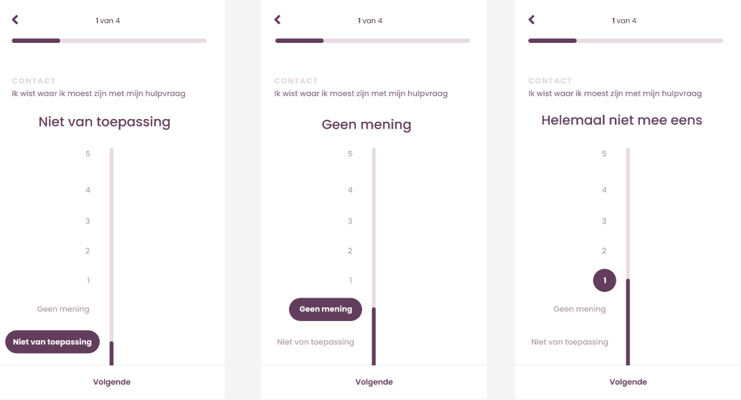 UX UI design for healthcare data visualization showing elderly care assessment results and user responses in mobile app