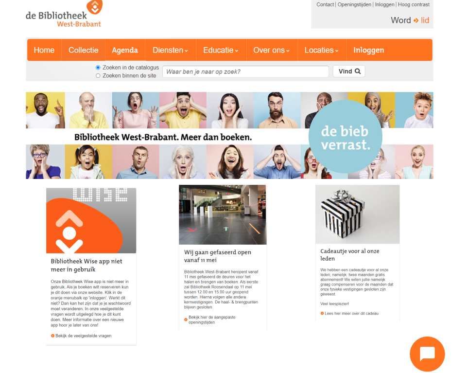 UX UI redesign for public library website homepage improving navigation structure and digital user experience